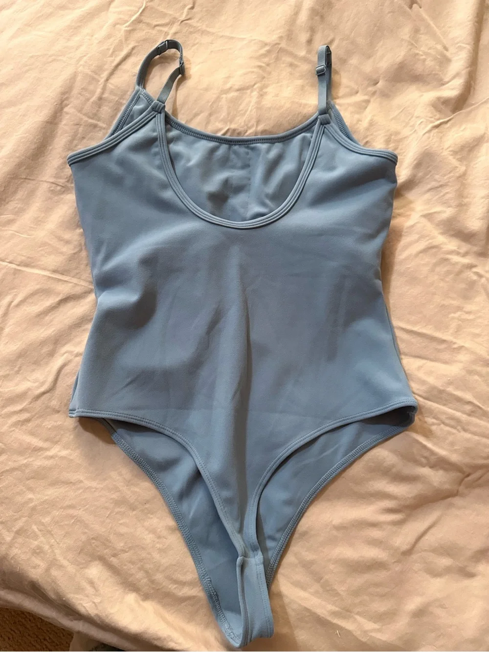 P'tula Sky Blue Scoop Neck Bodysuit Size M